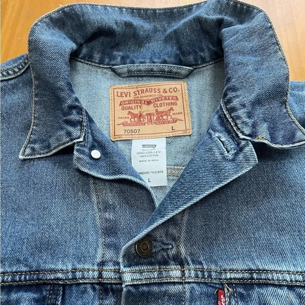 Levi’s 70507‑0389 Relaxed Trucker Jacket Men’s Size L – Made in India-Near Mint - Picture 4 of 8